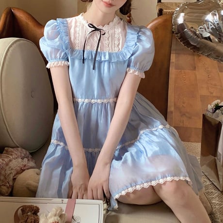 Alice like lace flare dress（No.050601）
