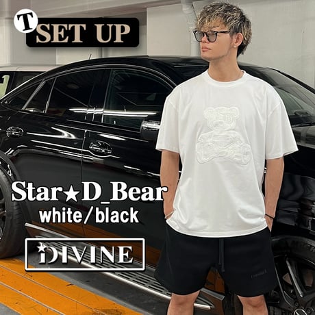 Tセットアップ Star☆D_ベア【W/BK】