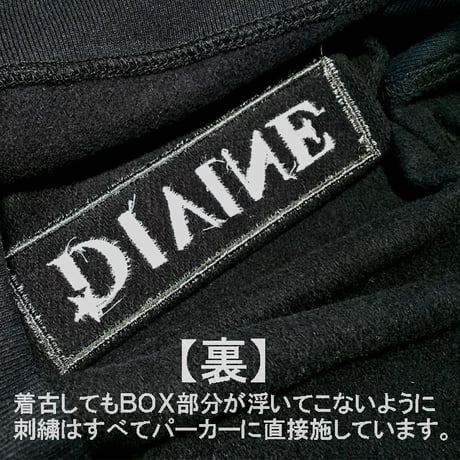 パーカーver3■BLACK■刺繍 Star★D_BOX【black/white】ＢＷ