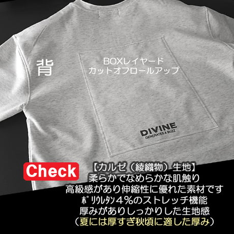 セットアップ【CUT＆ROLL】S/S/A【グレー】DIVINE.fo