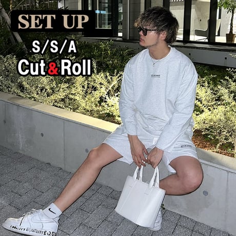 セットアップ【CUT＆ROLL】S/S/A【グレー】DIVINE.fo
