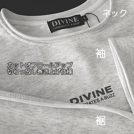セットアップ【CUT＆ROLL】S/S/A【グレー】DIVINE.fo