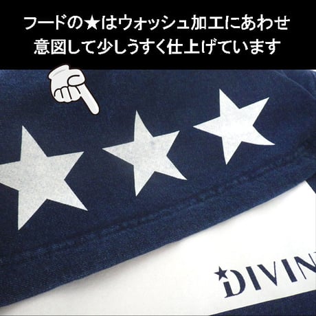 パーカーstar☆D   BOXスリースター☆インディゴデニムVer１