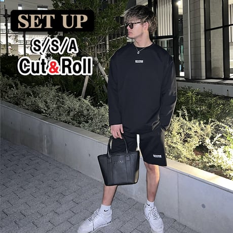セットアップ【CUT＆ROLL】S/S/A【ブラック】DIVINE.fo