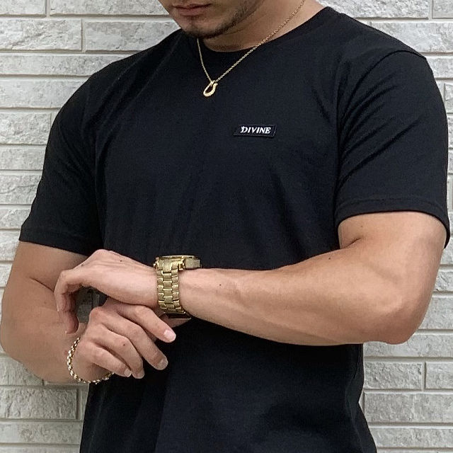 Tシャツ Star☆D 刺繍☆BLACK☆ LTs002 | DIVINE オンラインショップ