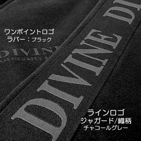 Zipパーカー 【 LOGO LINE 】 BLACK
