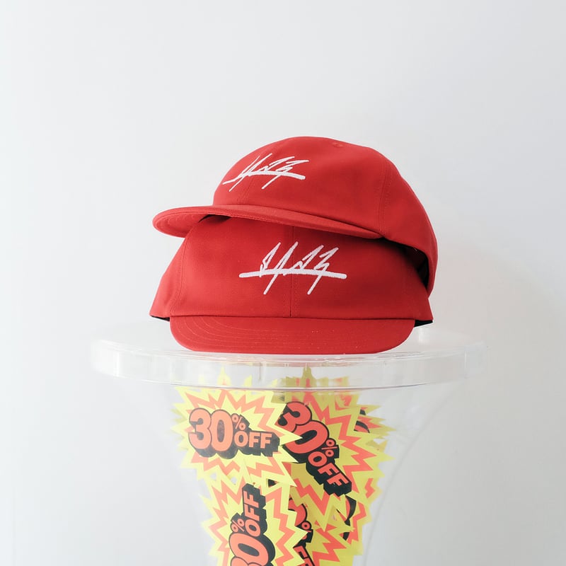 PSYCHICFEVER pcf apparel キャップ 帽子 赤 小波津志 アメリカズファースト エンブロイダードパッチ キャップ レッド