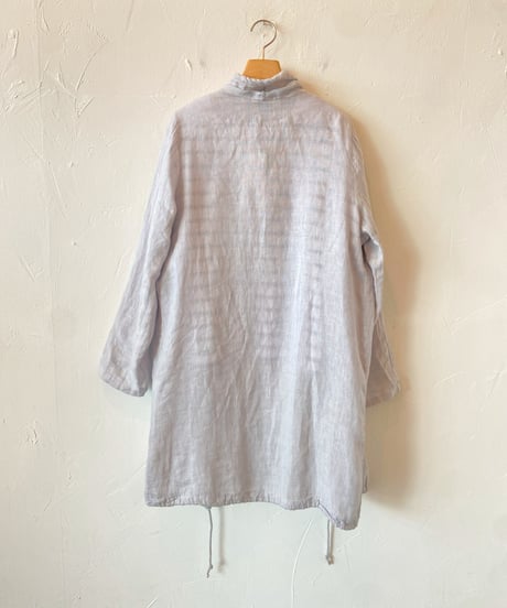 <women> M Made in Italy(エム メイドイン イタリー) リネン ロングカーディガン(17-9679W) cloud ●送料無料●