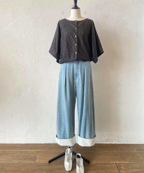 <women>assiette(アシェット) 前後2way 5分袖ブラウス ●送料無料●
