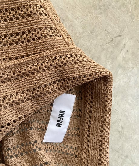 <unisex>UNFRM OUTDOOR STANDARD  lace mesh field lace-up open collar shirt  SS-4302 ●送料無料●