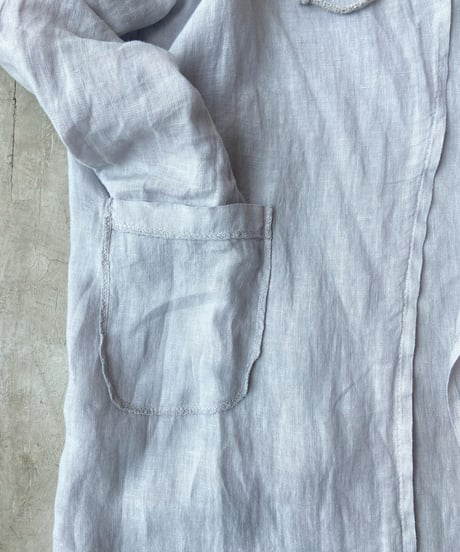<women> M Made in Italy(エム メイドイン イタリー) リネン ロングカーディガン(17-9679W) cloud ●送料無料●