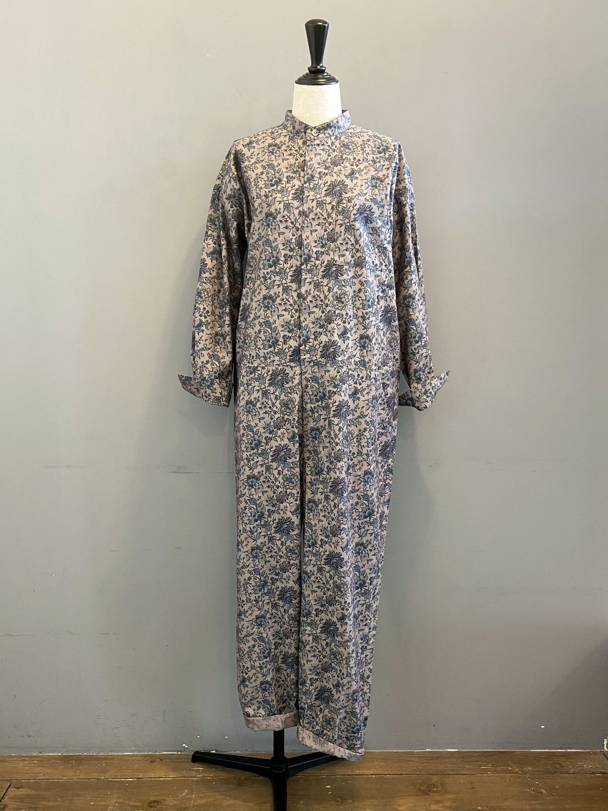 women>Honnete（オネット） Band collar L/S Jumpsuit リ...