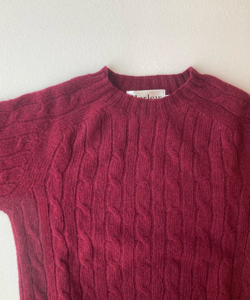 A18402 美品 ハーレーオブスコットランド シェットランドニット 紫42 A18402 美品 ハーレーオブスコットランド シェットランドニット 紫42