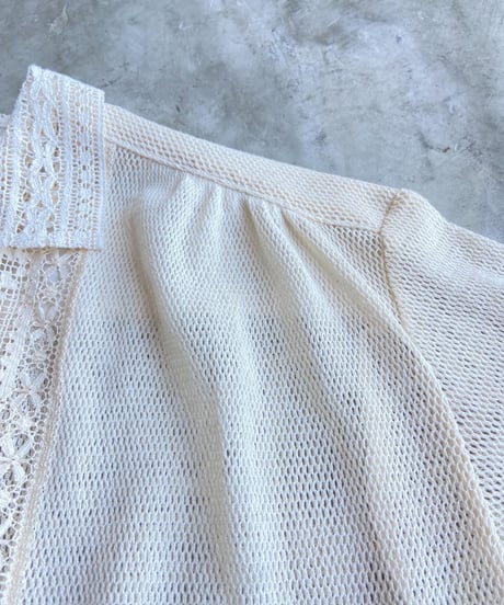 <women>Porter des boutons(ポルテデブトン) レースブラウス (P21-3-010-03)  エクリュ ●送料無料●