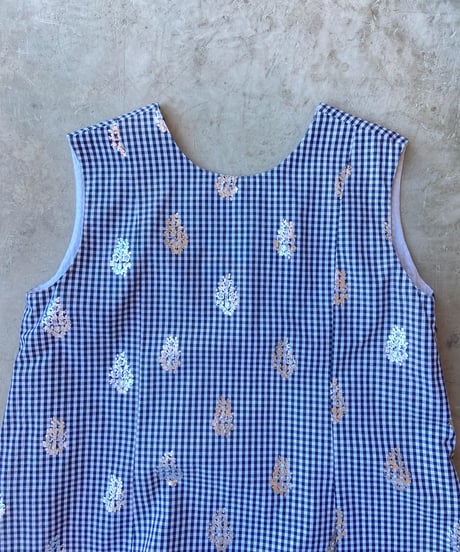 【SALE】<women> ne Quittez pas(ヌキテパ) Poplin Foil Print Sleeveless Balloon Dress（010551ZF2) / ●送料無料●