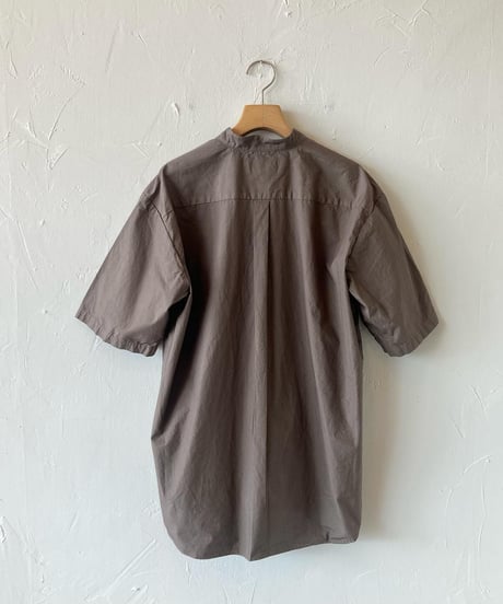 【SALE】<men> MANUAL ALPHABET（マニュアルアルファベット）オーバーダイタイプライター　ルーズフィットバンドカラー半袖シャツ （MA-S-723）/