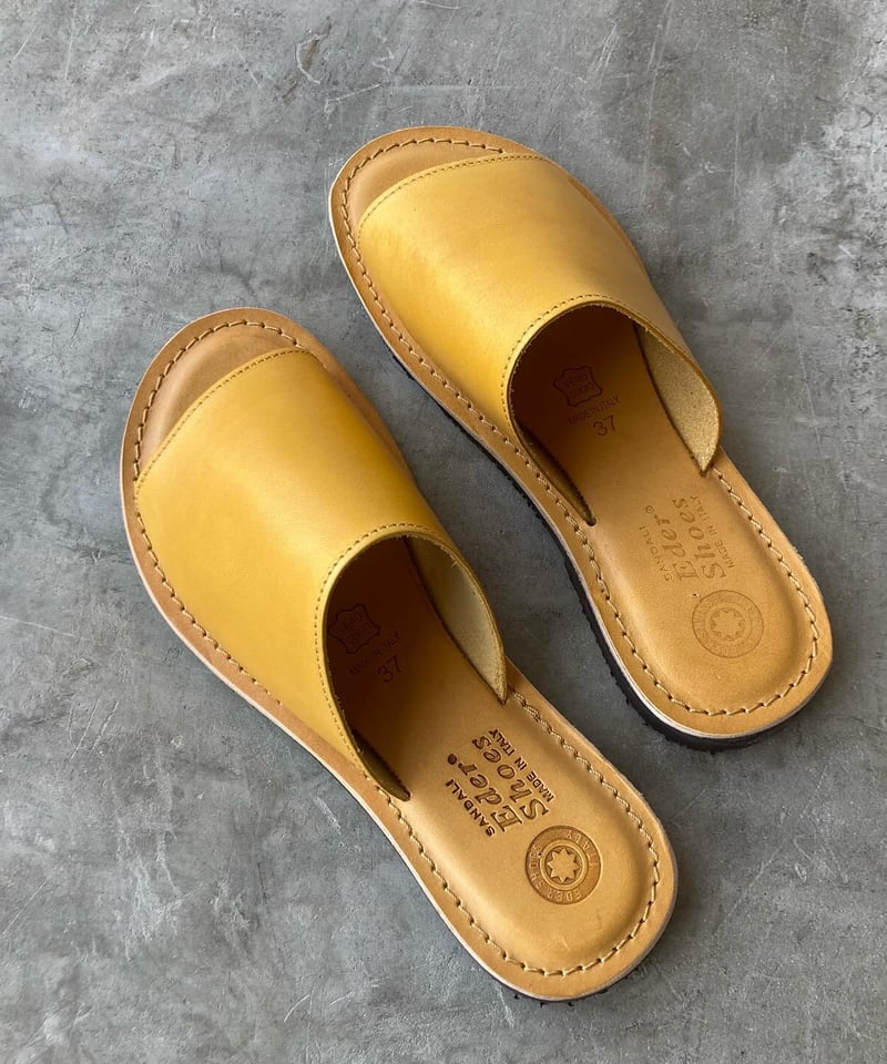 women> Eder Shoes(エダーシューズ) フラットレザーサンダル 1501 ○