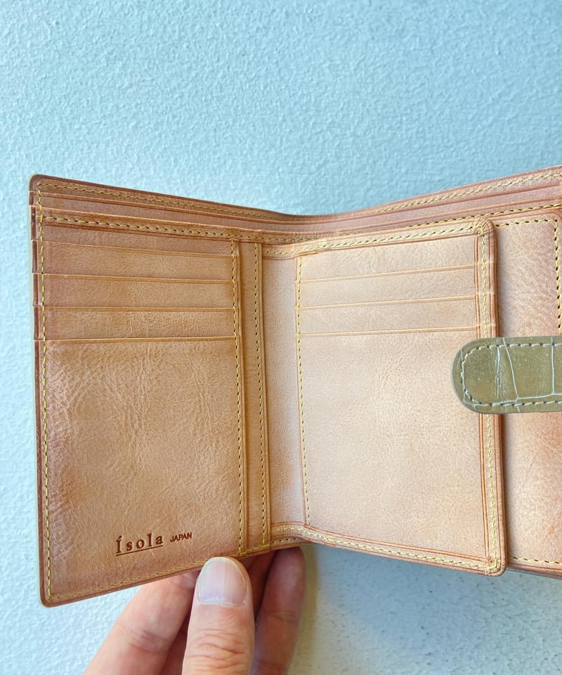 金運爆上がり！アイソラ 財布 isola クロコ 二つ折財布 unisex>isola（アイソラ）クロコ型押し2つ折り財布(11505