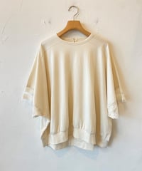 <women> Porter des boutons(ポルテデブトン) 袖口レース オーバルプルオーバー(P-25119-06)/オフホワイト ●送料無料●