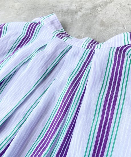<women>ne Quittez pas(ヌキテパ)Cotton Voile Stripe French Sleeve Blouse(010241WQ1)●送料無料●