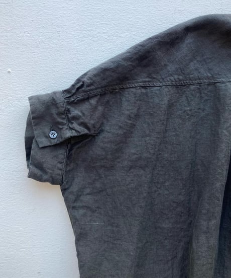 <women> Honnete(オネット) アイリッシュリネン ハーフスリーブ シャツワンピース HO-24SS OP5 ●送料無料●