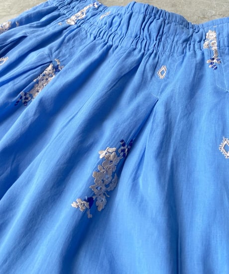 <women>ne Quittez pas(ヌキテパ) Cotton Voile Jasmine Embroidery Gather Pants（010661WT3) ●送料無料●