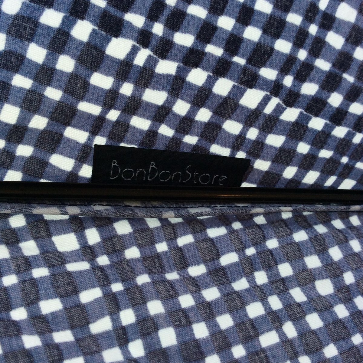 【新品未使用】Bon Bon Store 傘 ドローイングチェック ドローイングチェック折りたたみ傘（ネイビー） - BonBonStore