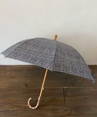 <unisex>Bon Bon Store(ボンボンストア)　ドローイングチェック長傘(晴雨兼用)／ブラック　送料550円