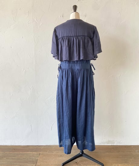 <women>Porter des boutons(ポルテデブトン) ケープオールインワン (P22-1-052-04)  ネイビー ●送料無料●