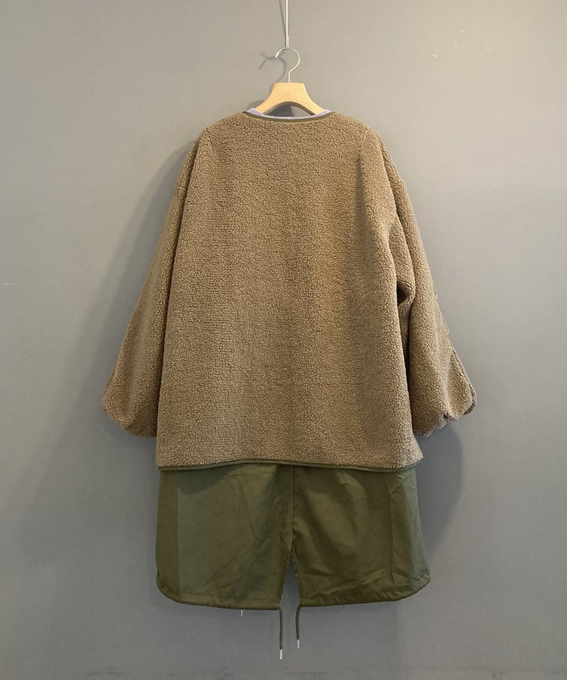 women> Kelen（ケレン）リバーシブル ノーカラーモッズコート 【HALI