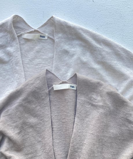 【SALE】<women>evam eva (エヴァム　エヴァ ) ノルマンディーリネン ニットローブ(E231K113) /アイボリー、グレージュ●送料無料●