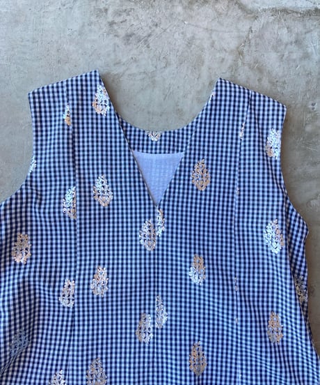 【SALE】<women> ne Quittez pas(ヌキテパ) Poplin Foil Print Sleeveless Balloon Dress（010551ZF2) / ●送料無料●