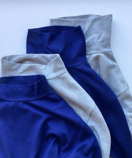 <men> MAGGIA（マッジア）NAPLES ウール タートルネックカットソー /ライトグレー、ネイビー