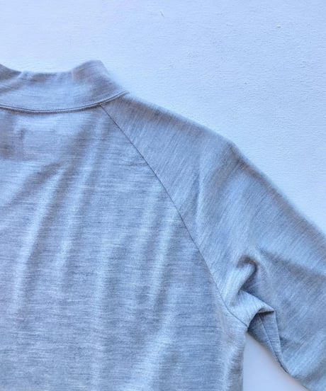 <men> MAGGIA（マッジア）NAPLES ウール タートルネックカットソー /ライトグレー、ネイビー
