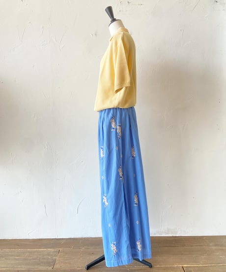<women>ne Quittez pas(ヌキテパ) Cotton Voile Jasmine Embroidery Gather Pants（010661WT3) ●送料無料●