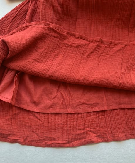 【SALE】<women>ne Quittez pas(ヌキテパ) Double Gauze Hand Smocking Dress（010442GF2） /レッド ●送料無料●