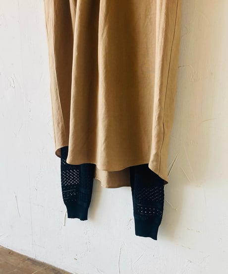 【SALE】 <women>Porter des boutons(ポルテデブトン) 透かし編みニットレギンス(P-23128)/ブラック●クリックポストにて発送 送料無料●