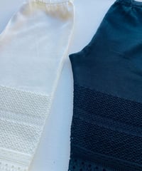【SALE】 <women>Porter des boutons(ポルテデブトン) 透かし編みニットレギンス(P-23128)/ブラック●クリックポストにて発送 送料無料●