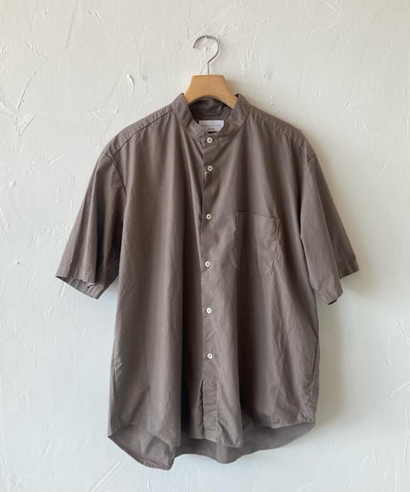 【SALE】<men> MANUAL ALPHABET（マニュアルアルファベット）オーバーダイタイプライター　ルーズフィットバンドカラー半袖シャツ （MA-S-723）/