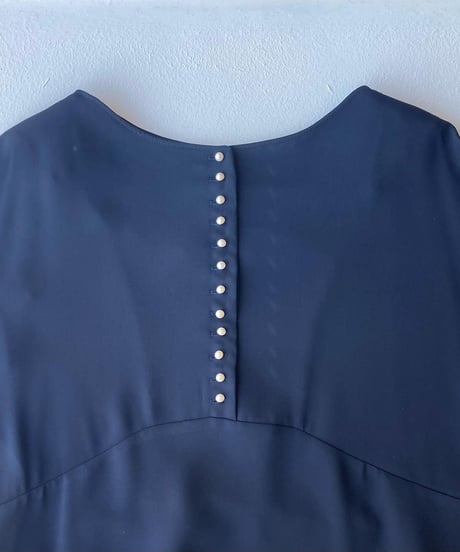 <women>WHYTO.(ホワイト) パールボタン2wayワンピース WHT22FOP4009/ネイビー 38size