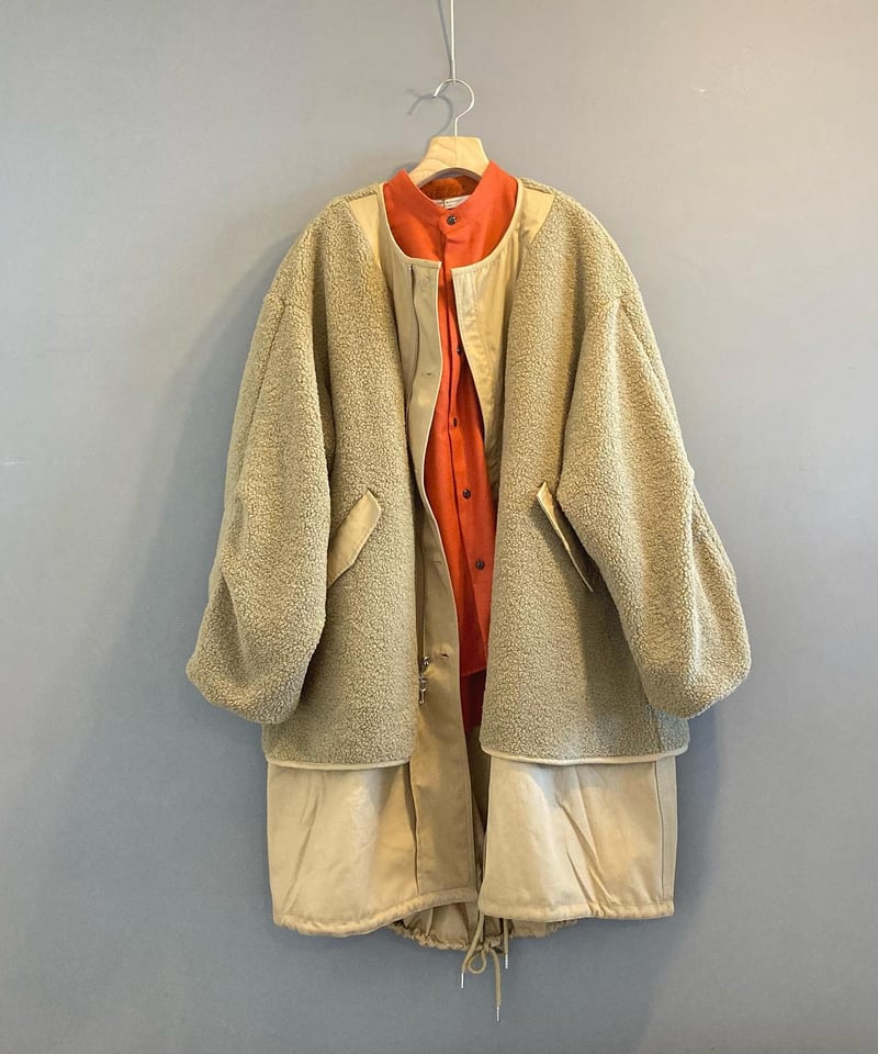 women> Kelen（ケレン）リバーシブル ノーカラーモッズコート 【HALI