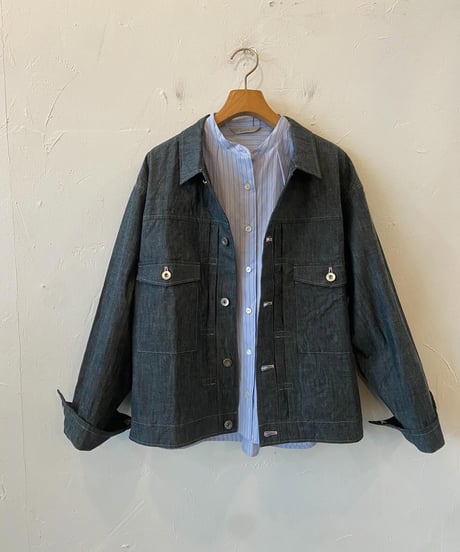 <women> Yarmo(ヤーモ) Indigo Chambray Work Jacket YAR-26SS-J29  / ピンク ●送料無料●