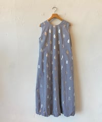 【SALE】<women> ne Quittez pas(ヌキテパ) Poplin Foil Print Sleeveless Balloon Dress（010551ZF2) / ●送料無料●