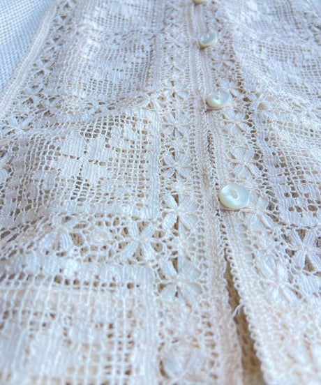 <women>Porter des boutons(ポルテデブトン) レースブラウス (P21-3-010-03)  エクリュ ●送料無料●