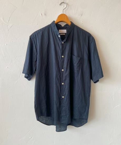 <men> MANUAL ALPHABET（マニュアルアルファベット）コットンリネン バンドカラーシャツ（MA-S-783）●送料無料●