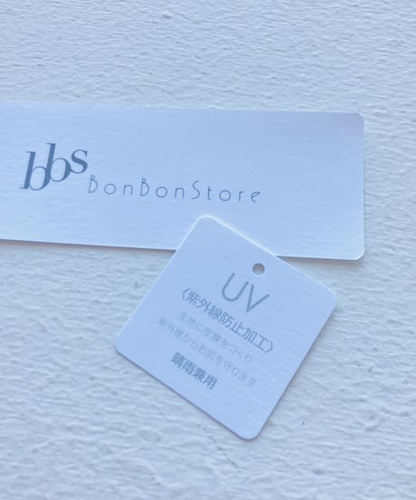 <unisex>Bon Bon Store(ボンボンストア)　ドローイングチェック長傘(晴雨兼用)／ブラック　送料550円