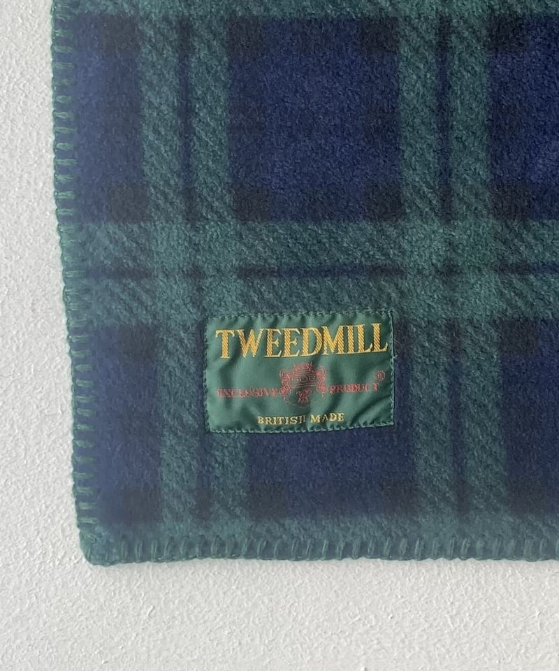 新品 英国製 ツイードミル ブランケット ひざ掛け フリース サイドステッチ 新品 英国製 ツイードミル ブランケット ひざ掛け フリース