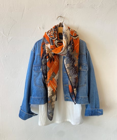 【SALE】<unisex>INOUI EDITIONS(イヌイ エディションズ) SQUARE CARRE 130 MANUFACTURE ウールスカーフ CA222MA08 ●送料無料●