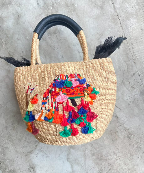 【SALE】<women>VIOLAd'ORO(ヴィオラドーロ) V-8342 刺繍アバカバッグ●送料無料●