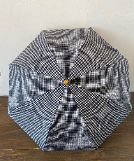 <unisex>Bon Bon Store(ボンボンストア)　ドローイングチェック長傘(晴雨兼用)／ブラック　送料550円